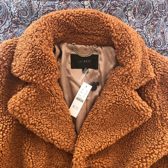 J. Crew Teddy Sherpa Jacket BA527 Medium NWT - Picture 8 of 16